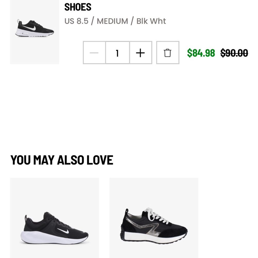 Black and White Athletic Shoes